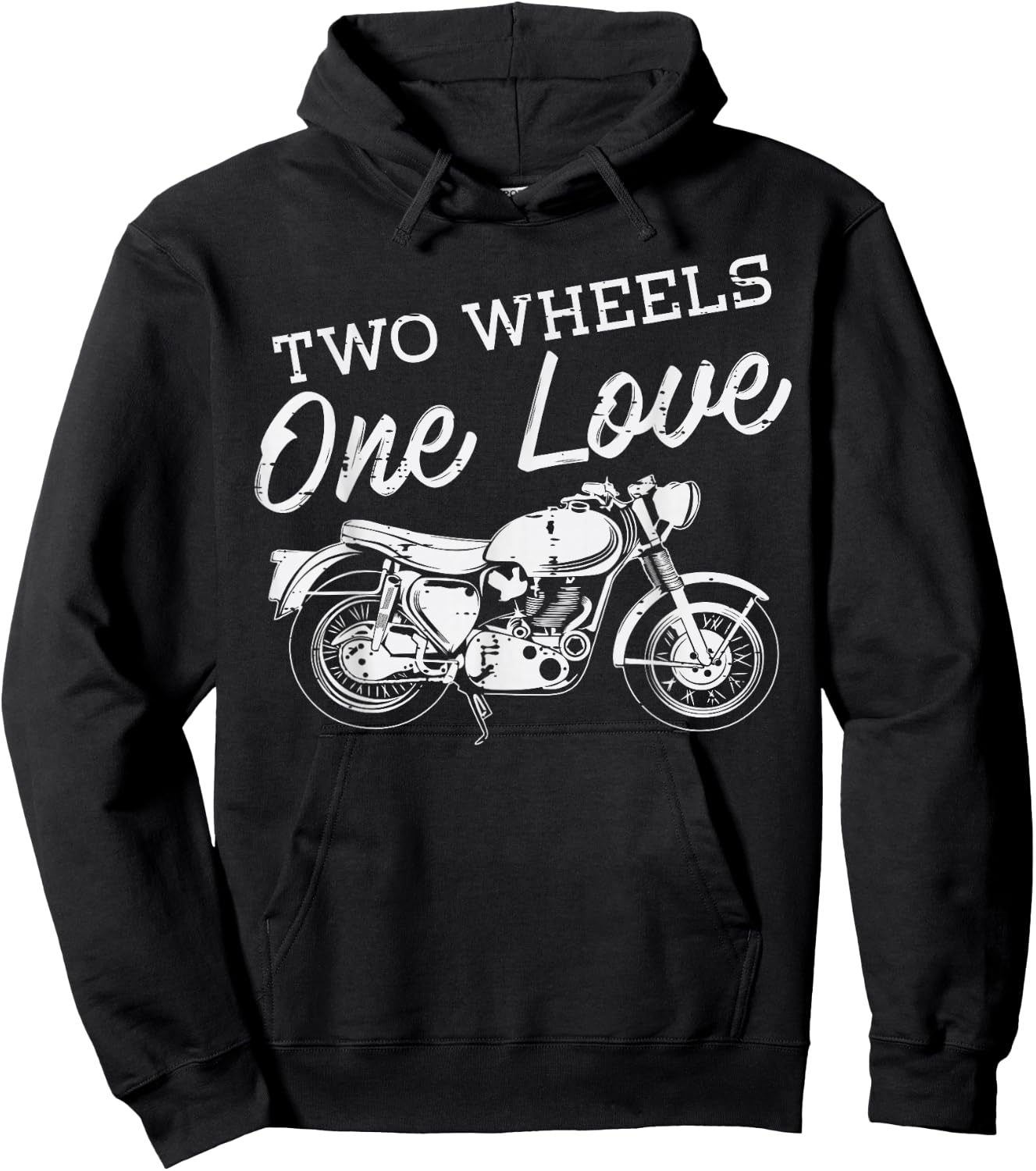 Biker 2 Wheels 1 Love Motorcycle Motorbike Men Women Kids Hoodie - Hoodie | Black