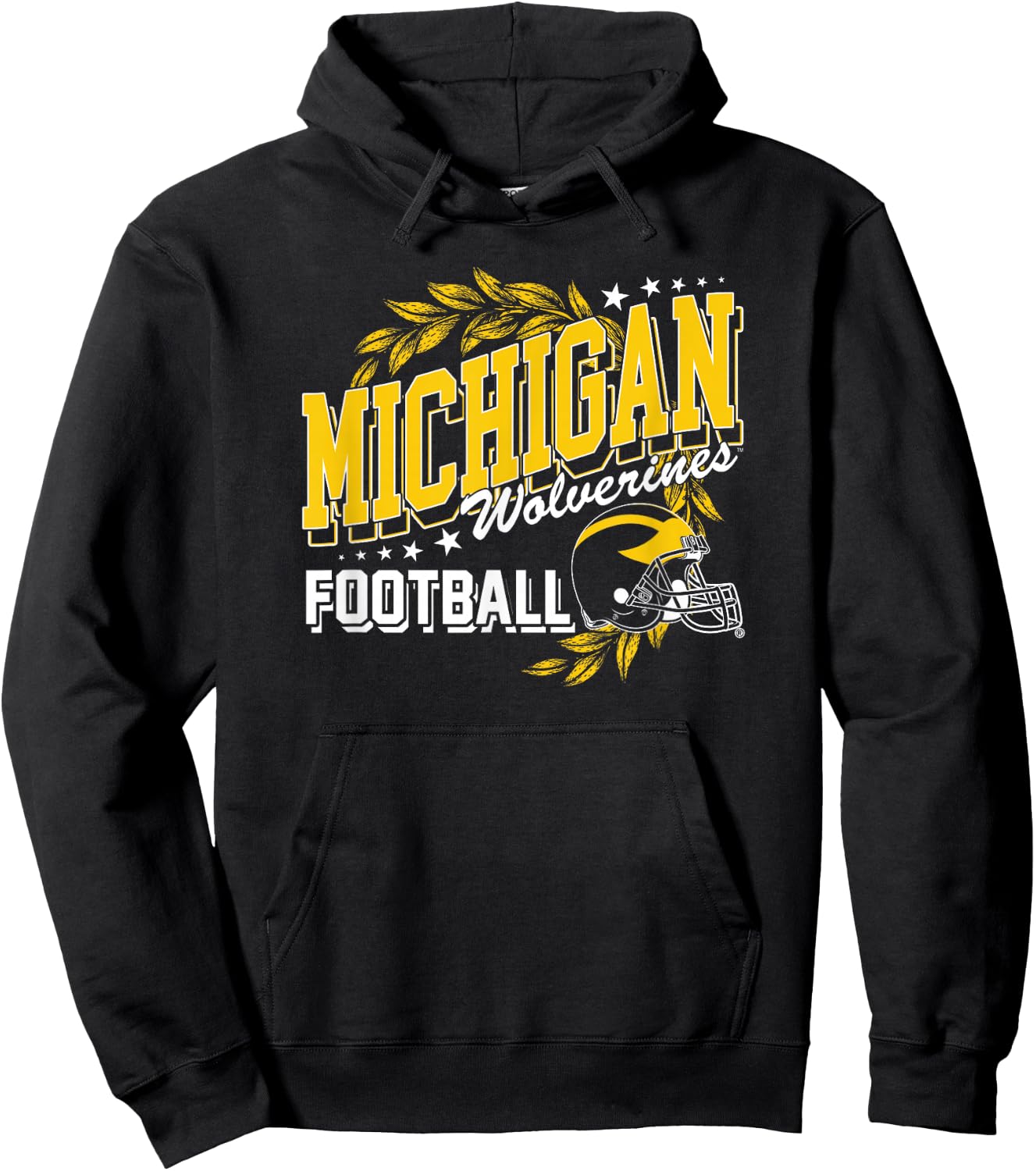 University of Michigan Wolverines U of M Football Laurels Hoodie - Hoodie | Black
