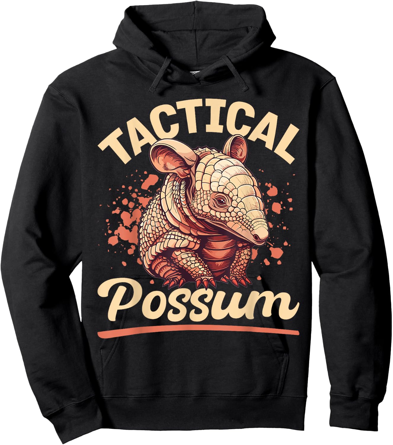 Funny Armadillo Animal Tactical Possum Hoodie - Hoodie | Black