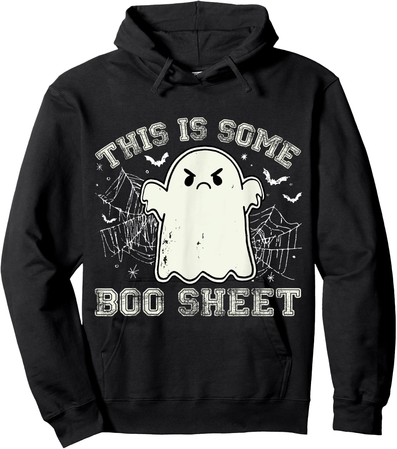 This Is Some Boo Sheet Ghost Retro Halloween Women Hoodie - Hoodie | Black