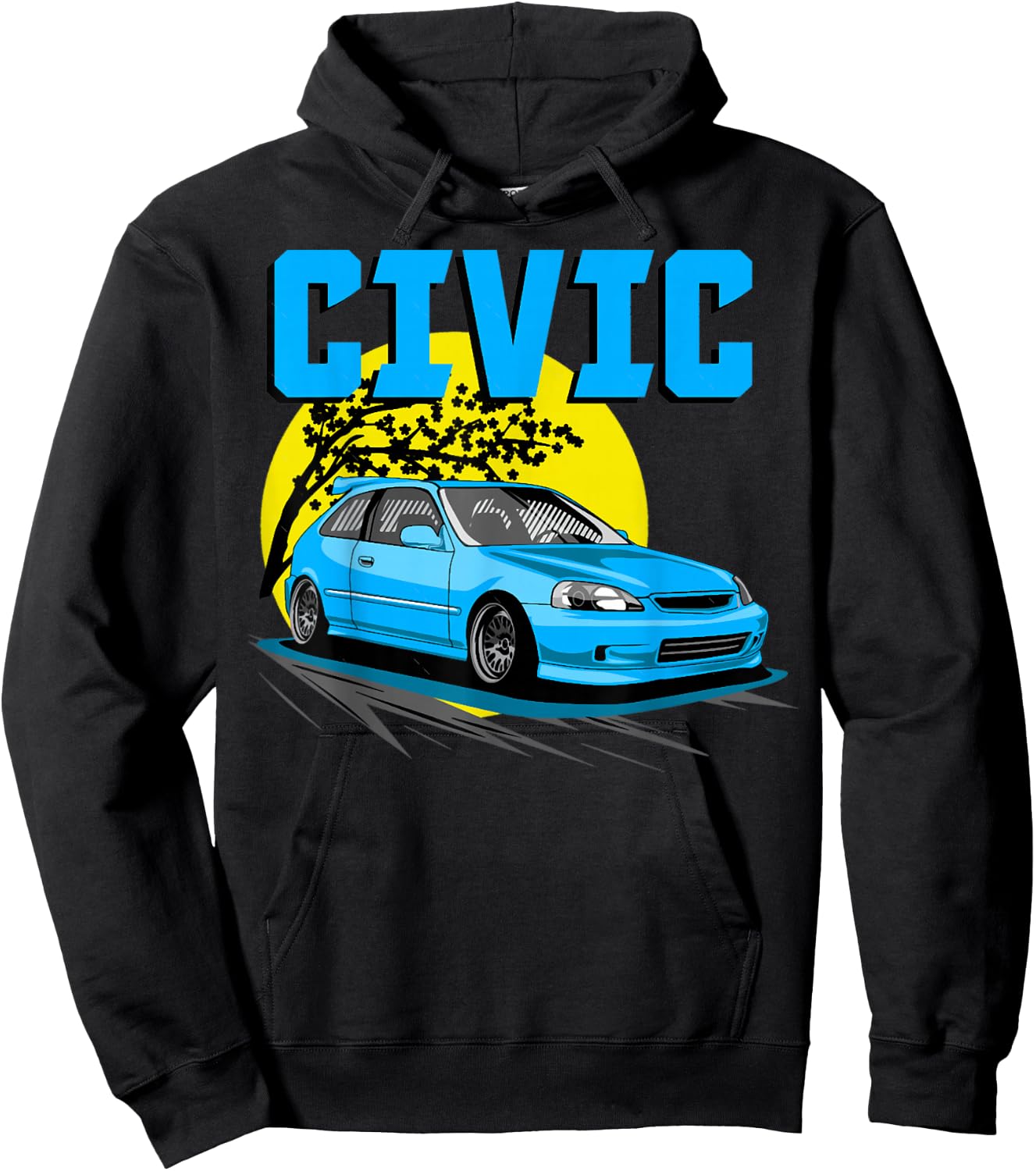 1997 CIVIC eg ek type r Hatchback car , Small, Black Hoodie - Hoodie | Black