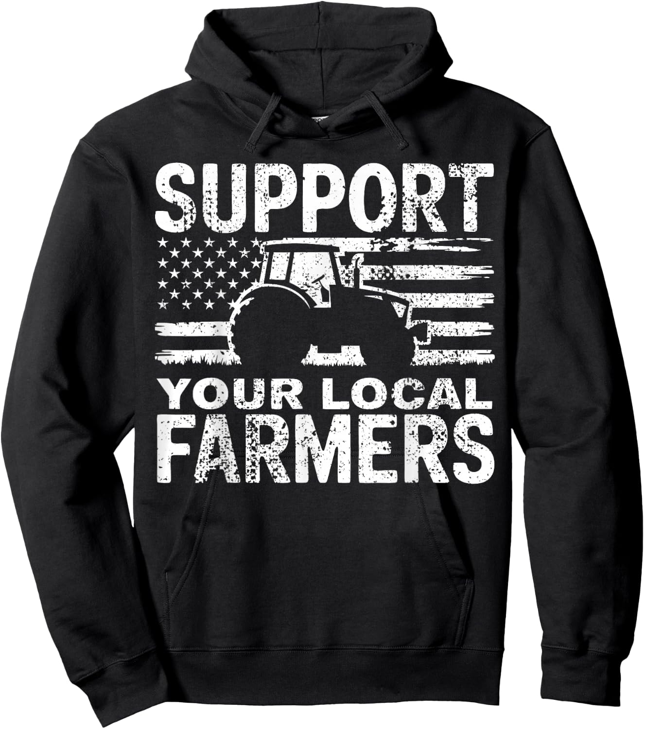Farming Support Your Local Farmers Hoodie - Hoodie | Black
