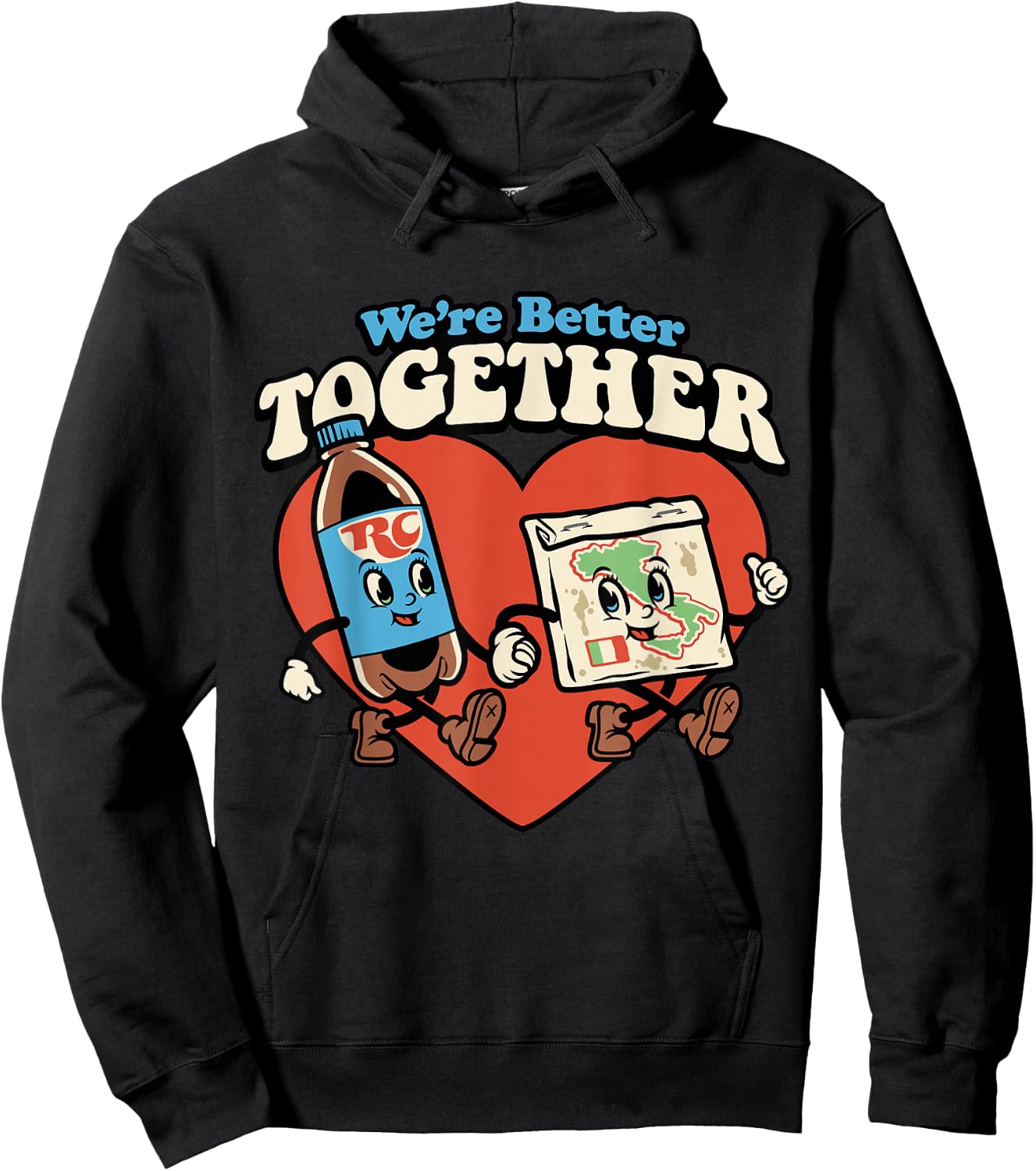 We're Better Together Rc And Pizza Hoodie - Hoodie | Black