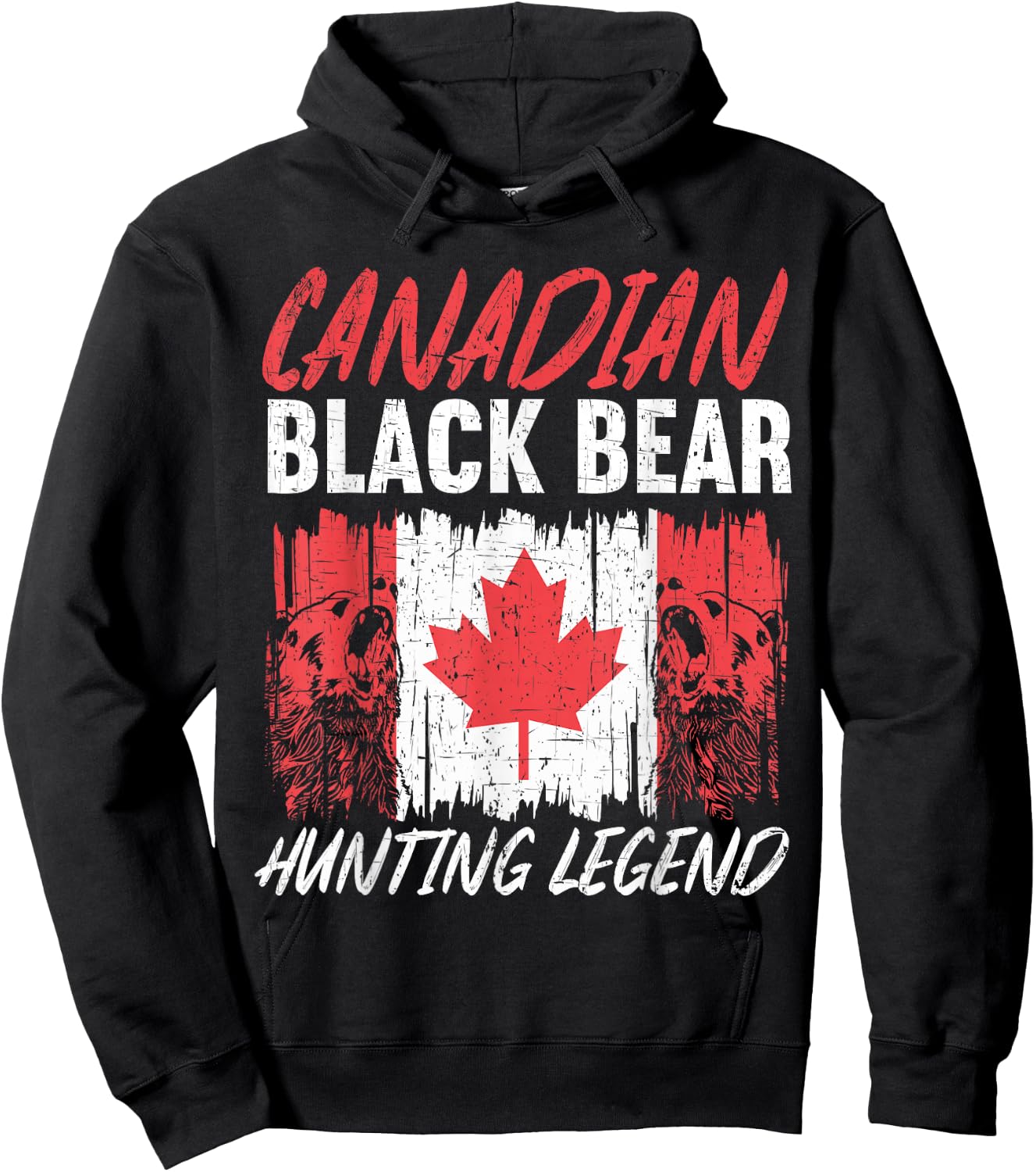 Canadian Black Bear Hunting Legend Canada Black Bear Hunting Hoodie - Hoodie | Black