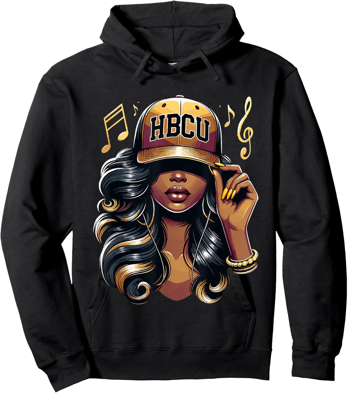 Beautiful Black Women HBCU Hoodie - Hoodie | Black