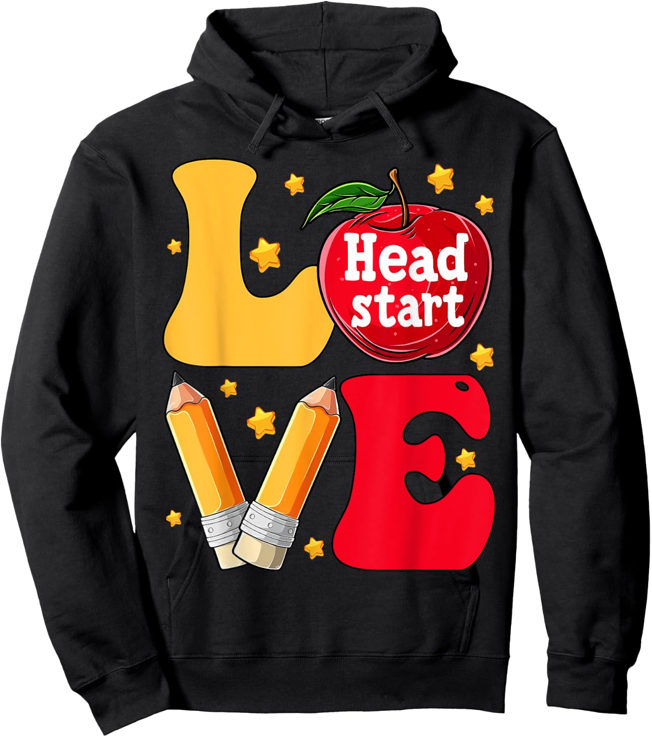 Funny Love Headstart Head Start Teachers First Day Of School Men Women Kids Hoodie - Hoodie | Black