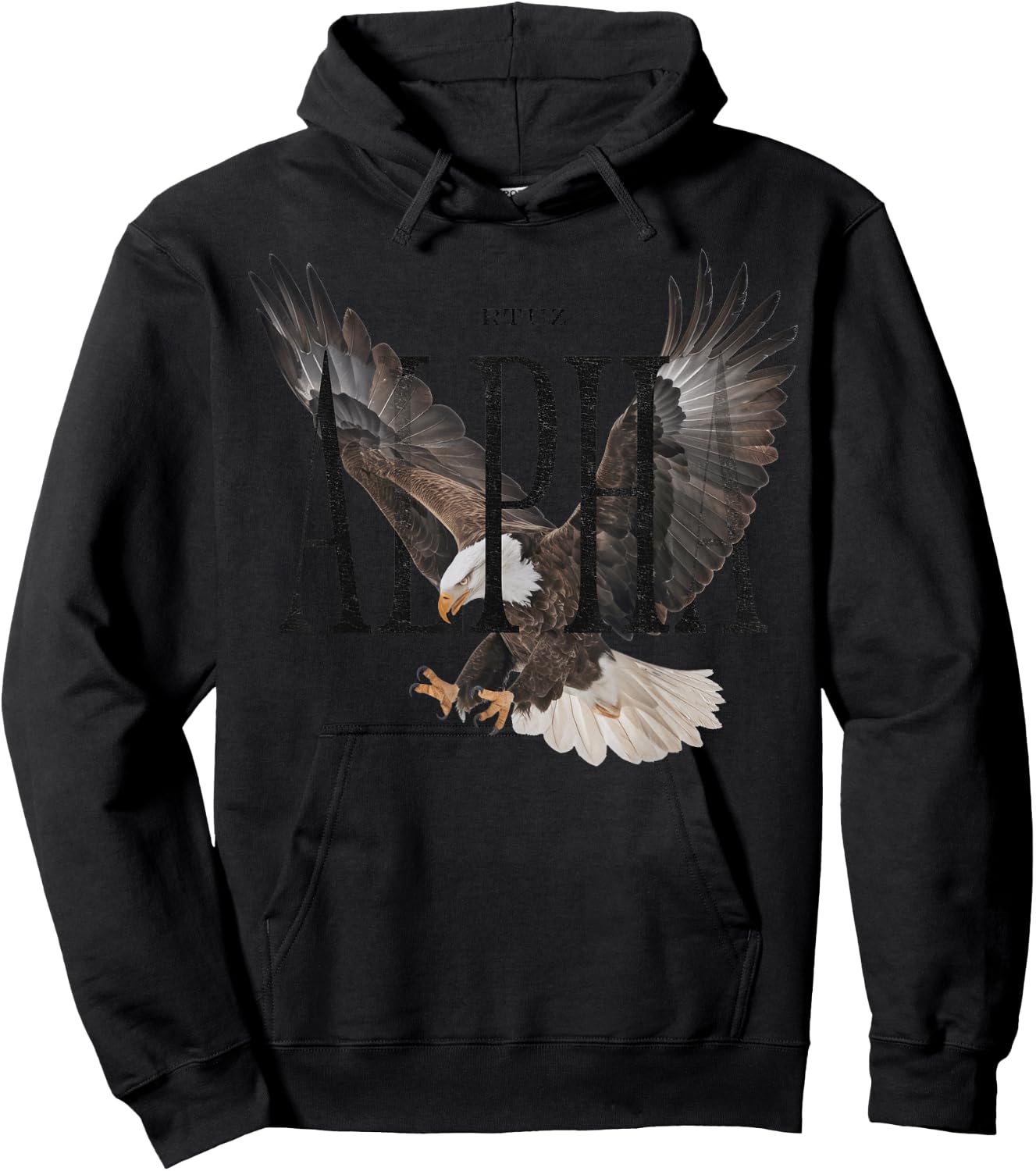 Hip Hop Vintage Retro Hipster Edgy Urban Streetwear Eagle Hoodie - Hoodie | Black