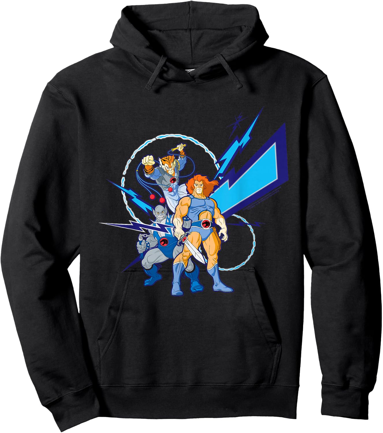 Thundercats Panthro, Tygra and Lion-O Zap Attack Hoodie - Hoodie | Black