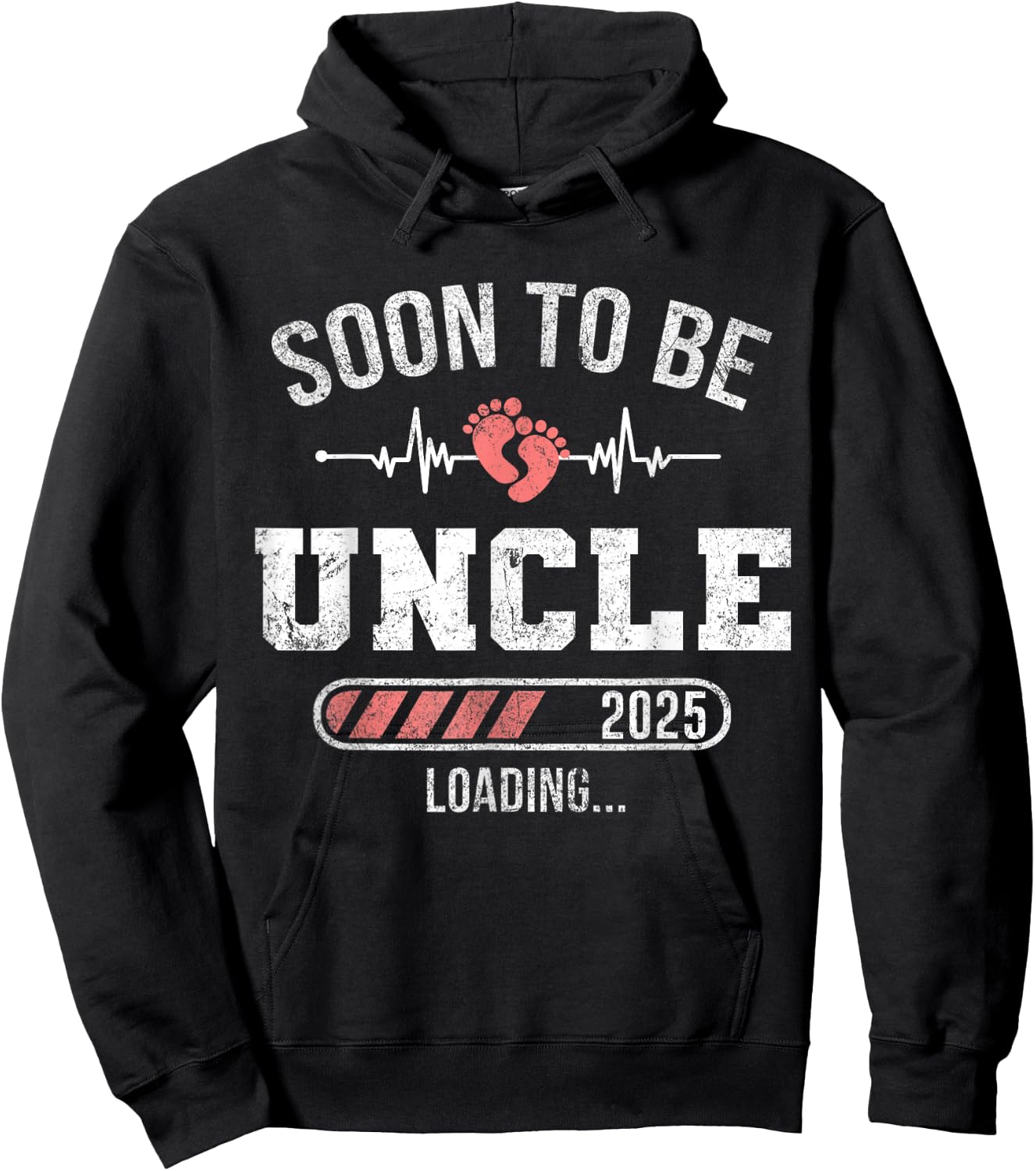 Soon To Be Uncle 2025 Loading For Pregnancy Announcement Hoodie - Hoodie | Black