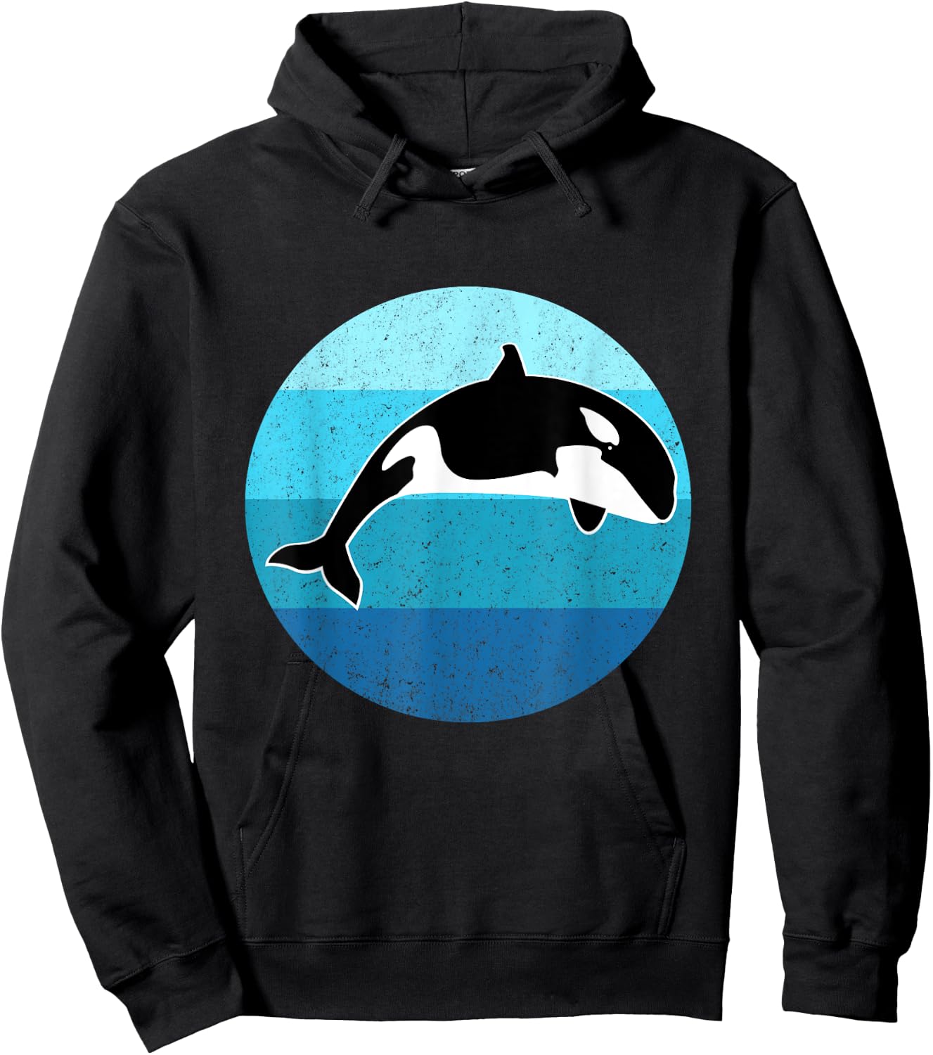 Orca Whale Whale Ocean Animal Retro Cetacean Lover Hoodie - Hoodie | Black