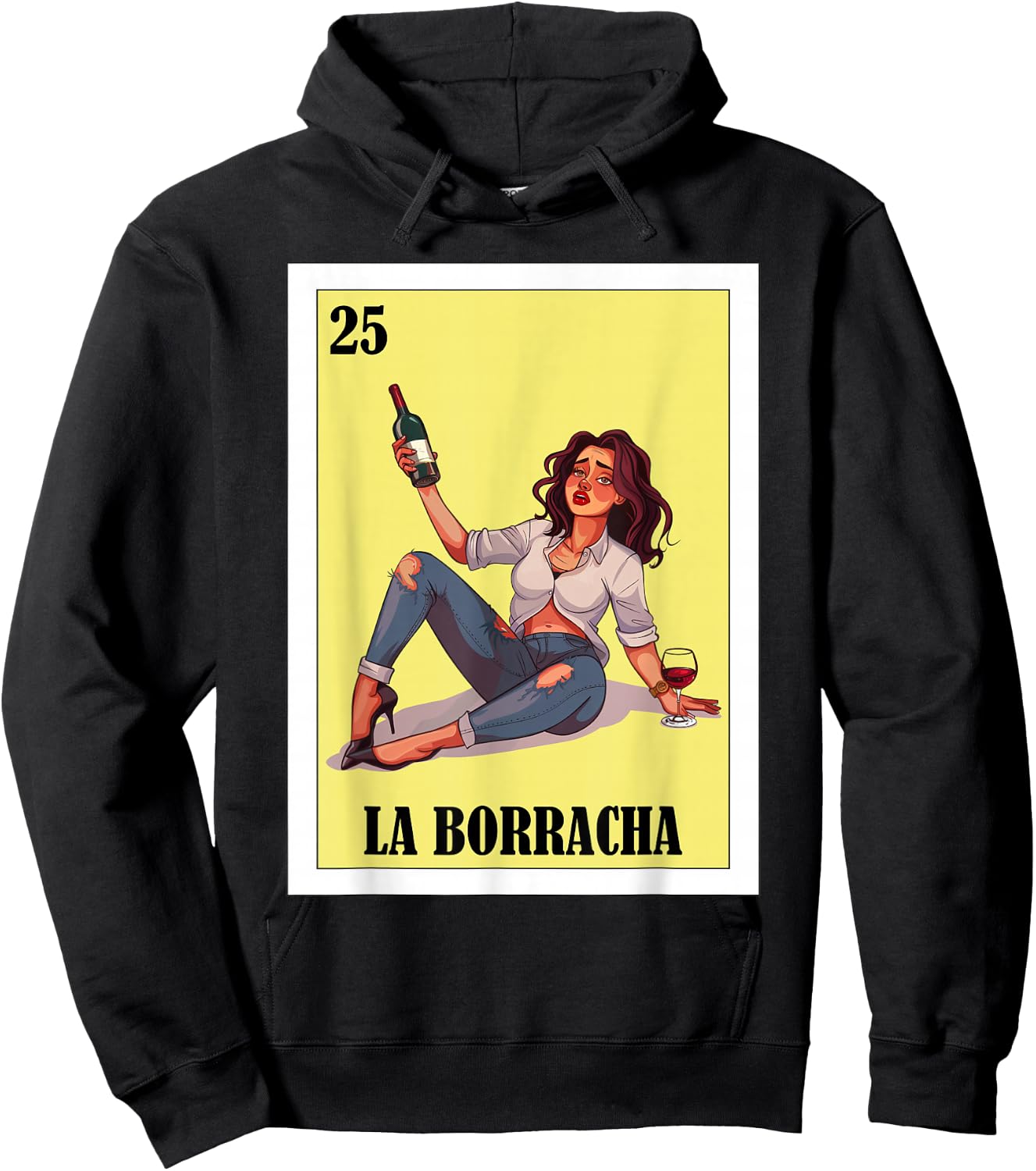 Funny Mexican Design for Parties - La Borracha Hoodie - Hoodie | Black
