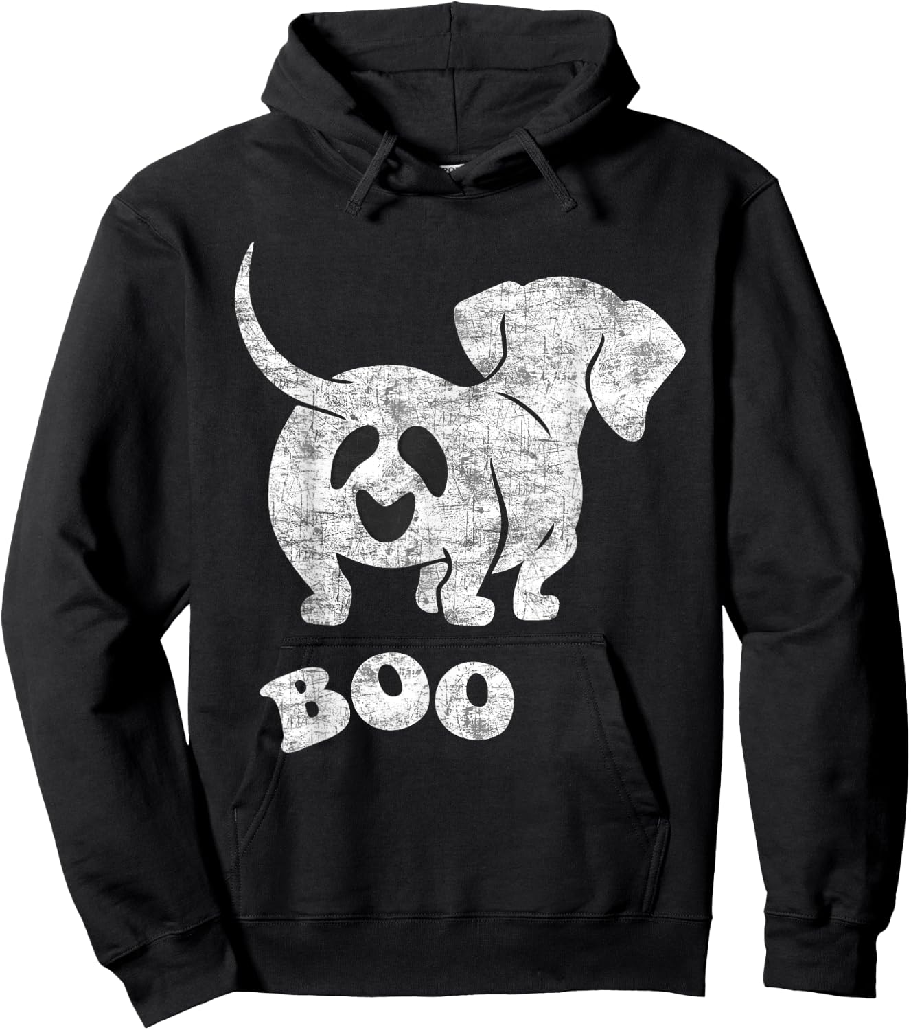 Boo Dachshund Spooky Dog Wiener Halloween Costume Hoodie - Hoodie | Black