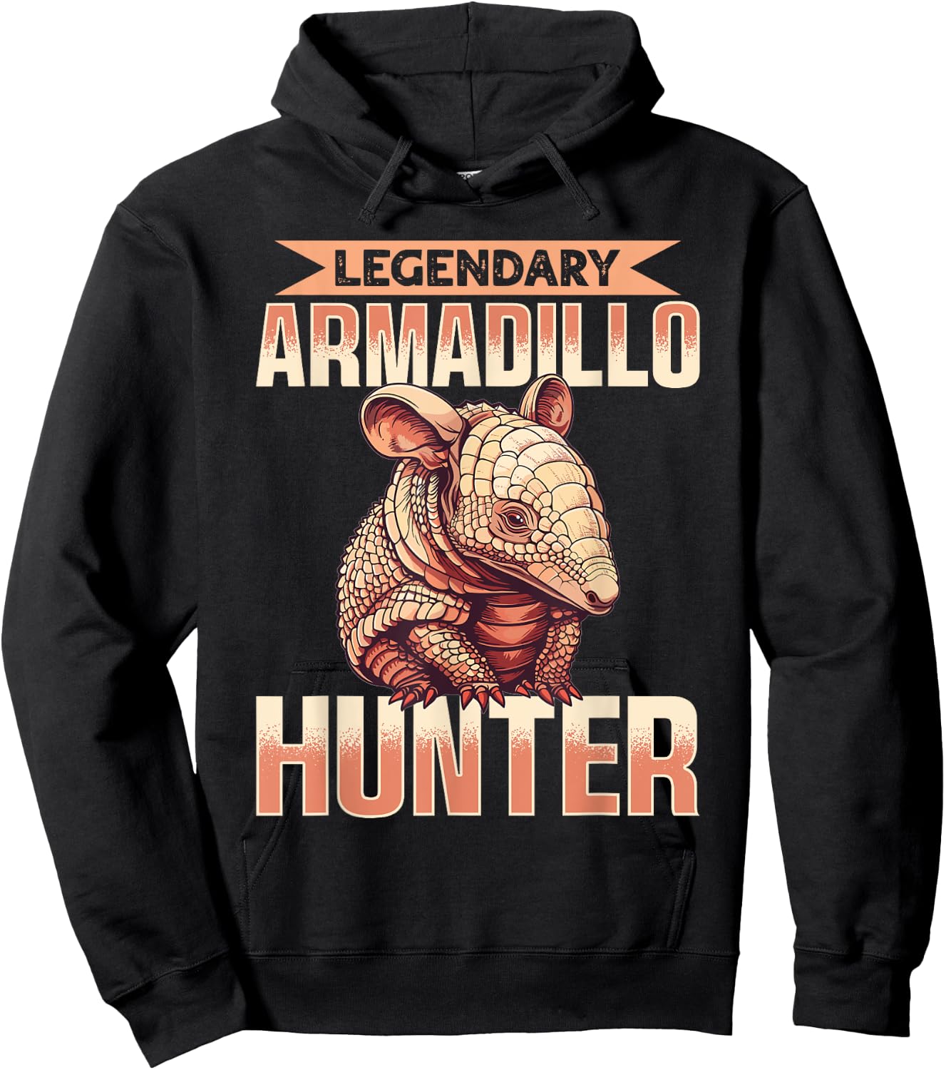 Funny Armadillo Animal Legendary Armadillo Hunter Hoodie - Hoodie | Black