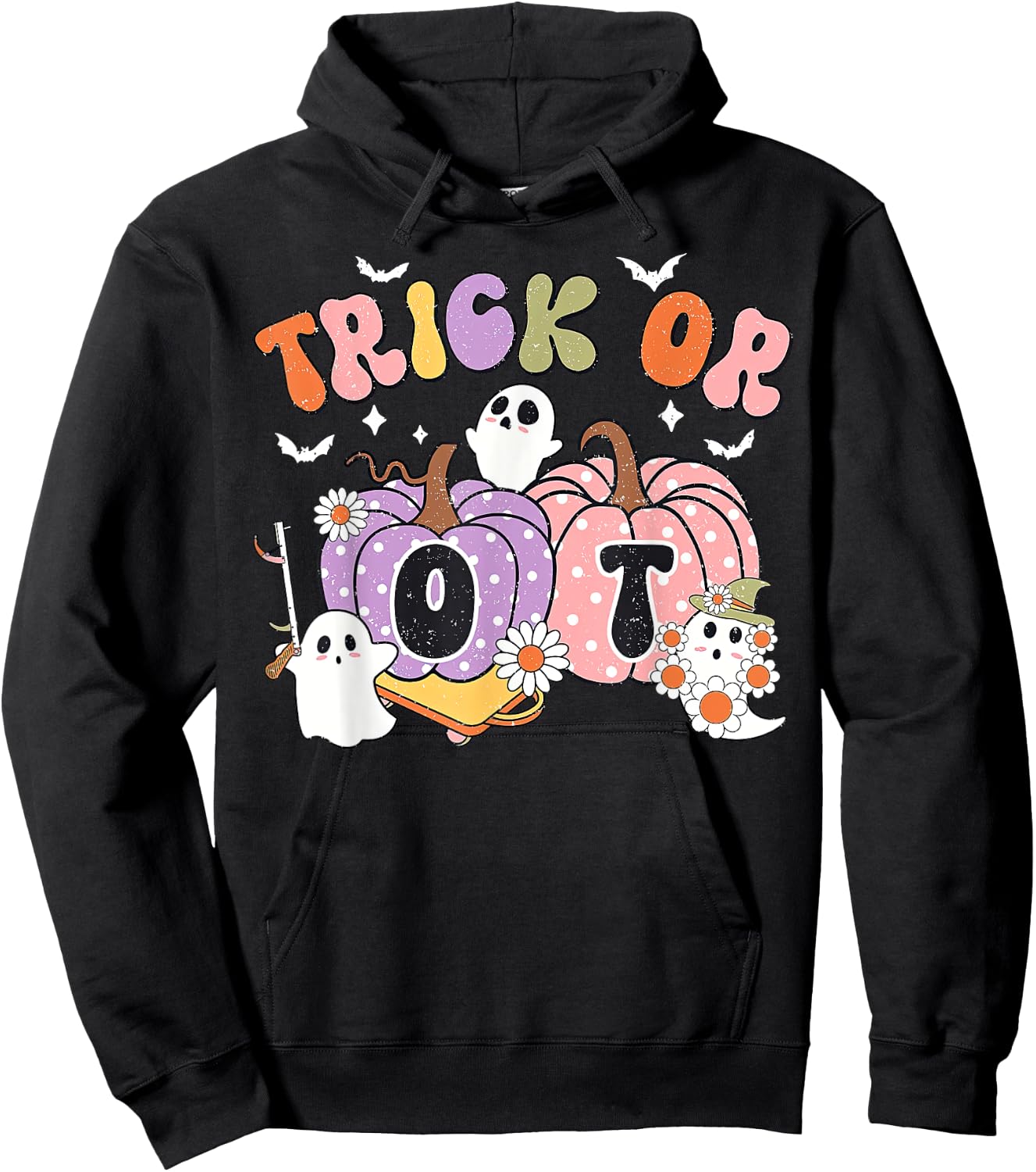 Trick Or OT Pumpkin Ghost Occupational Therapy Halloween Hoodie - Hoodie | Black