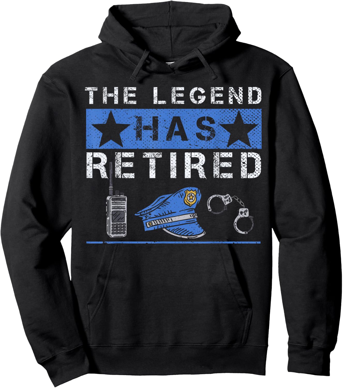 The Legend Has Retired Retirement Cop Police Officer Hoodie - Hoodie | Black
