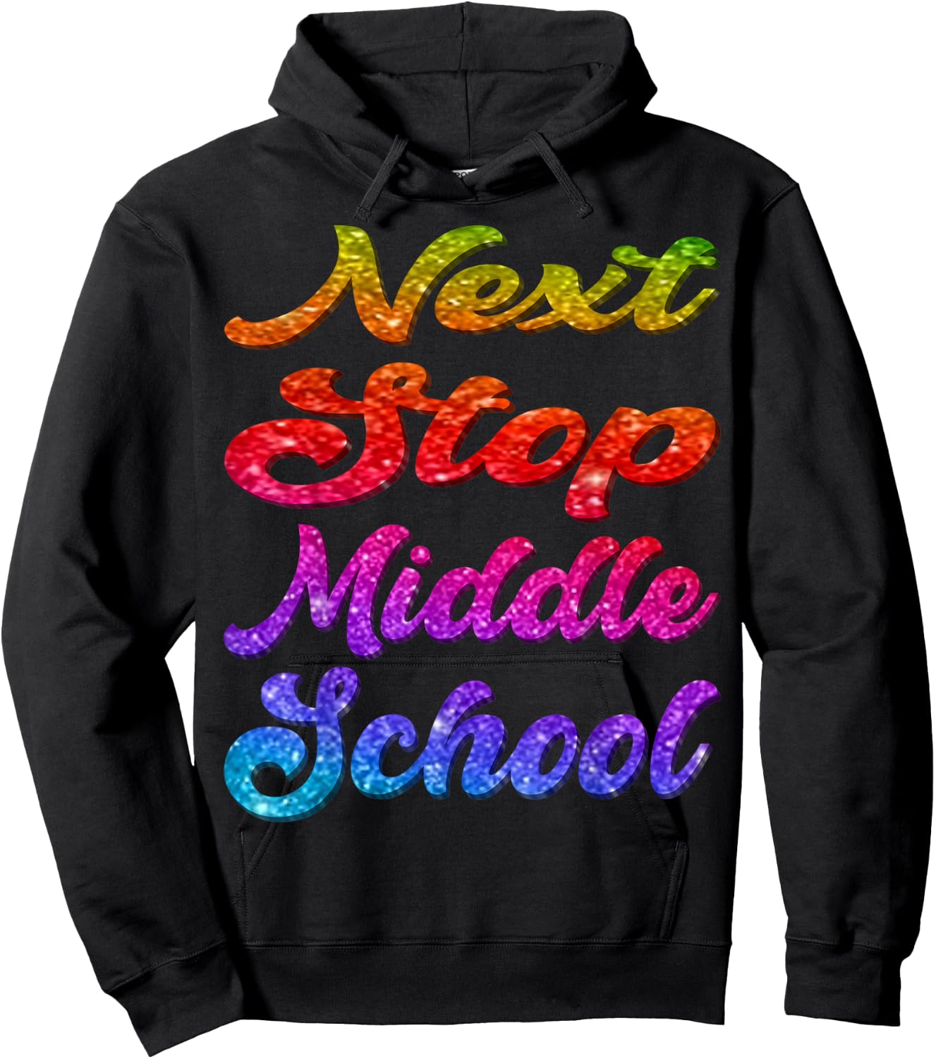 Next Stop Middle School Groovy Elementary School Graduation Hoodie - Hoodie | Black