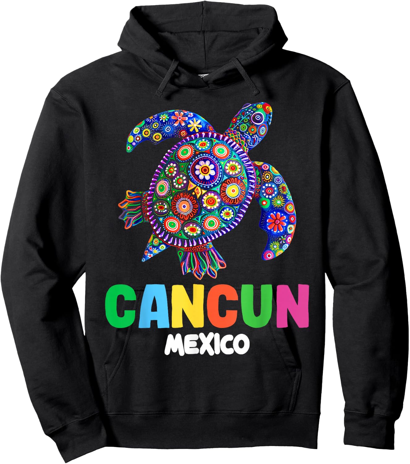 Cancun Mexico Sea Turtle Hoodie - Hoodie | Black