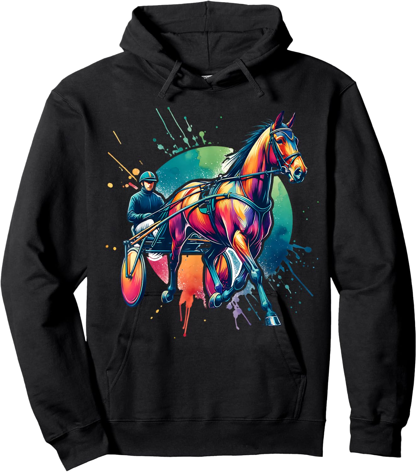 Harness Racehorse - Gift Race Horse Lover, Standardbred Hoodie - Hoodie | Black