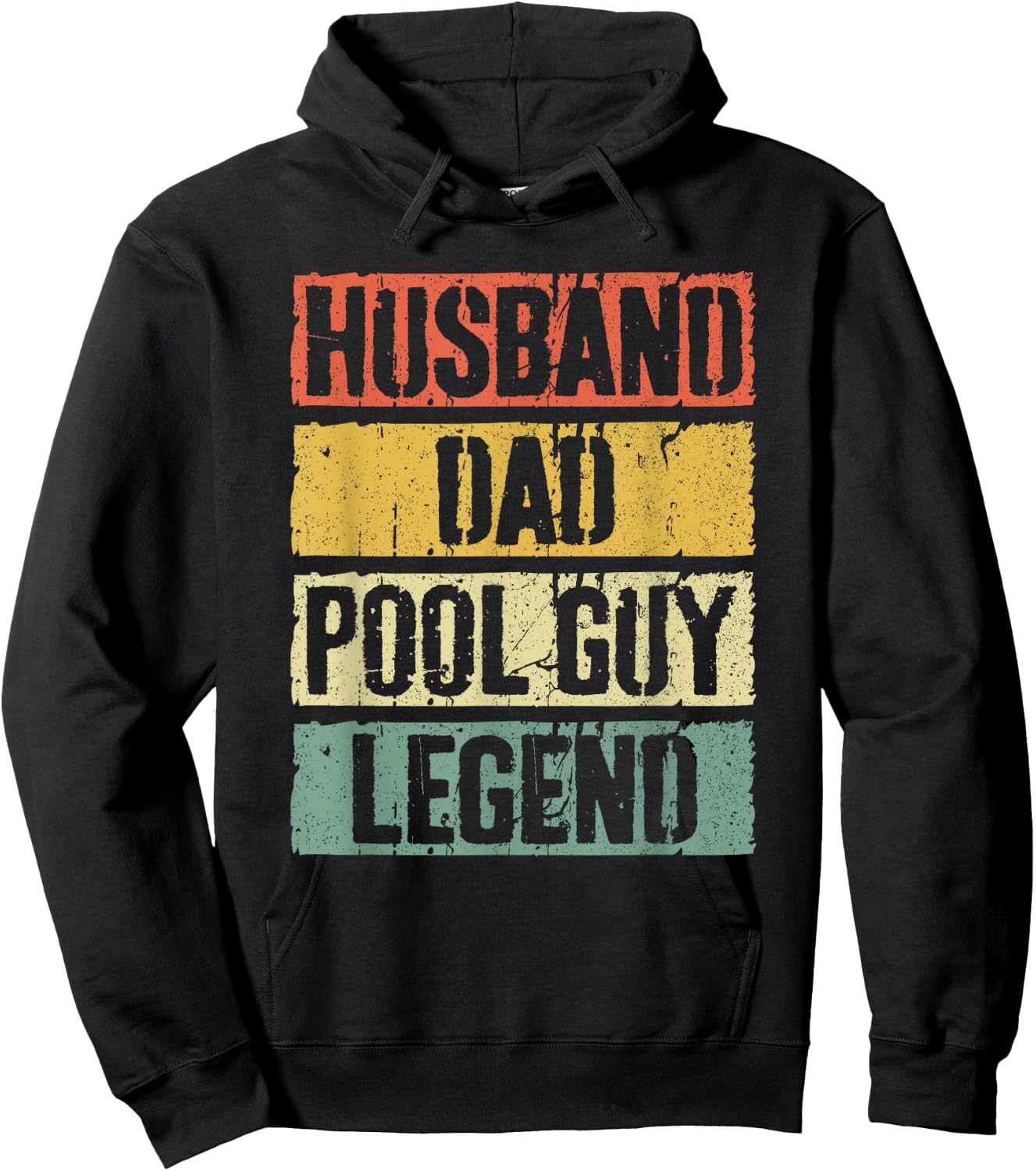 Husband Dad Pool Guy Legend Shirt Men Fathers Day Hoodie - Hoodie | Black