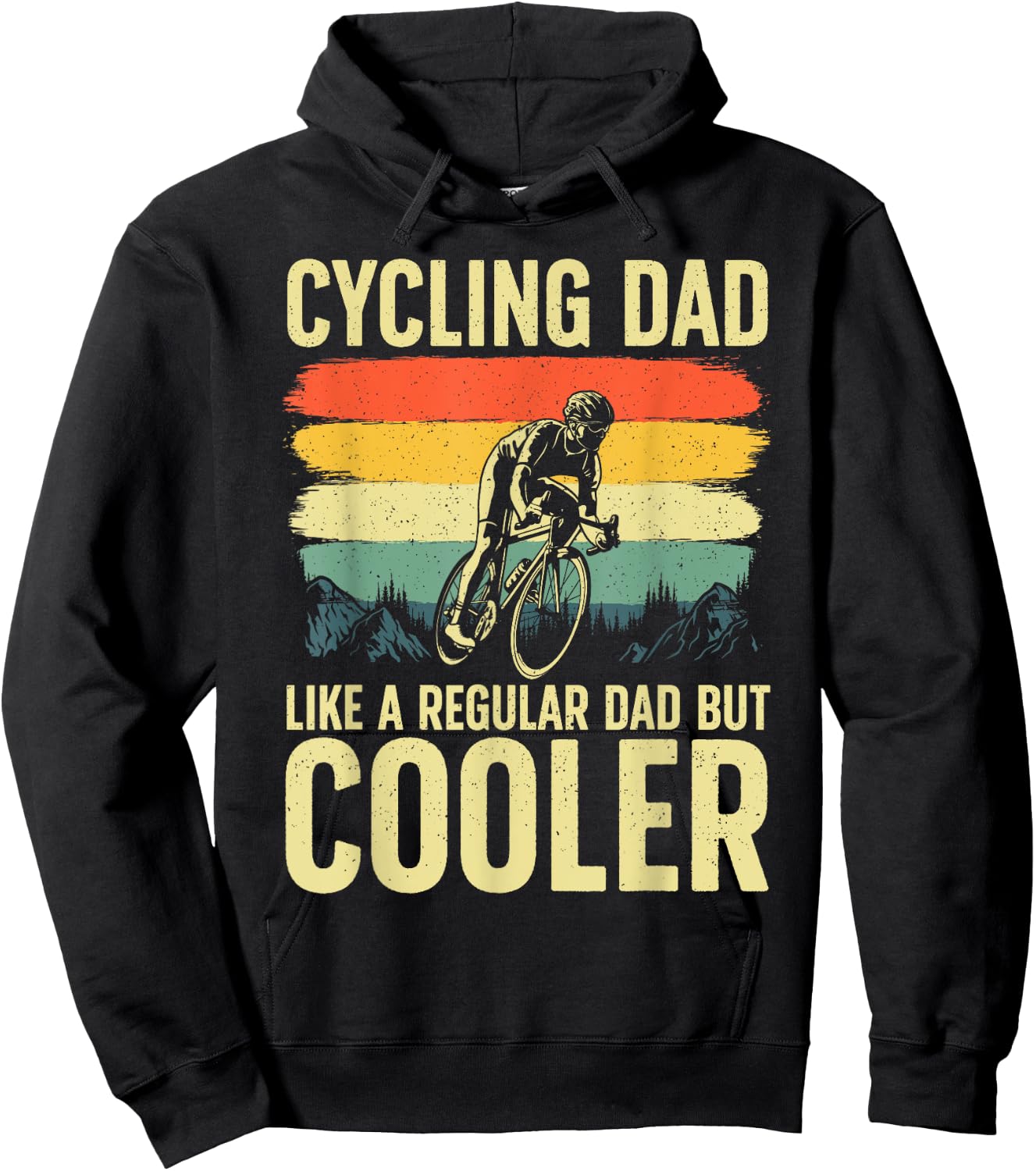 Cool Cycling For Dad Men Bicycling Bikers Bicycle Bike Rider Hoodie - Hoodie | Black