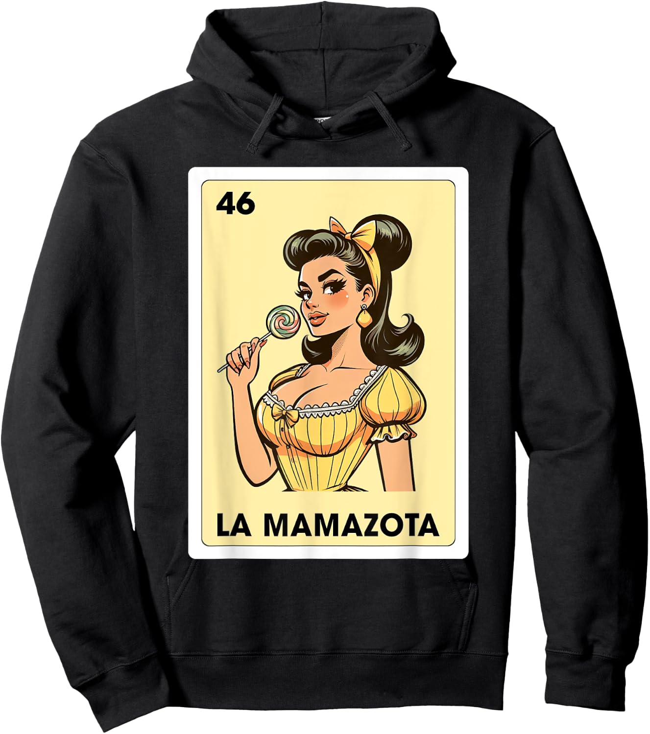 Mexicana Latina Mom Life La Mamazota Mexican Bingo Card Hoodie - Hoodie | Black