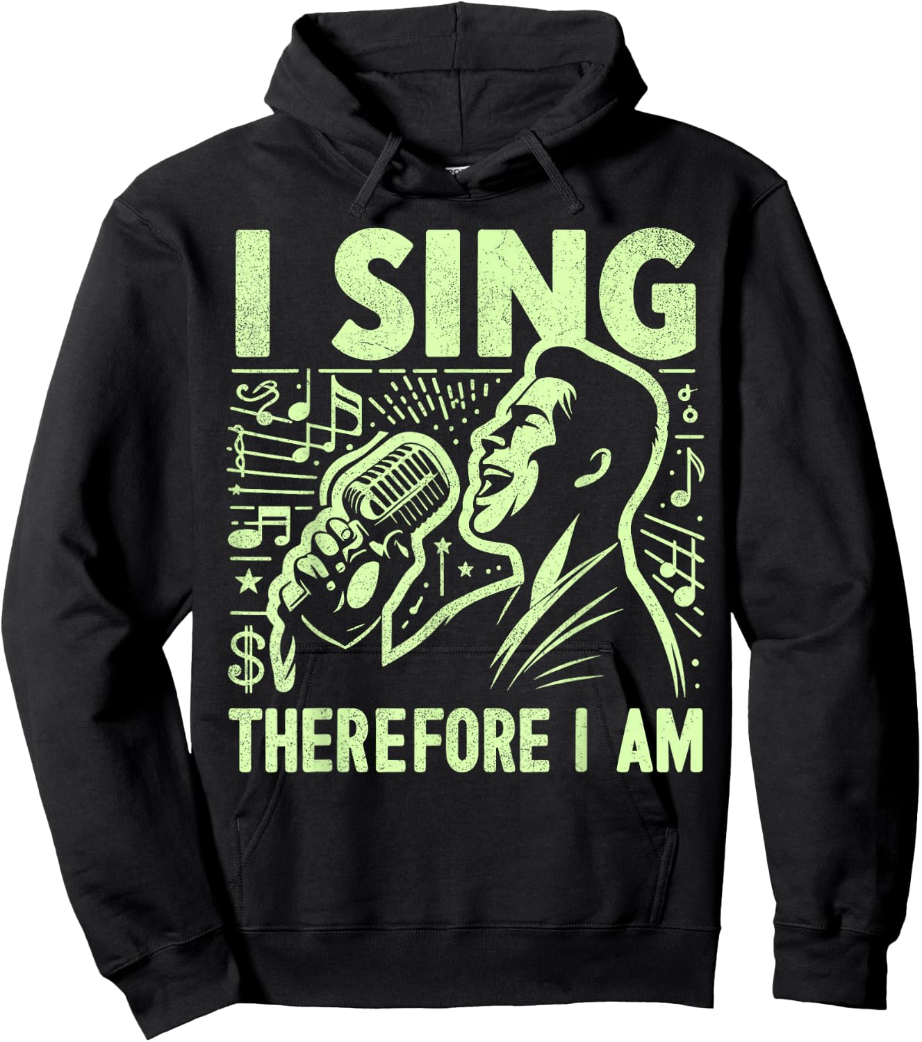 I Sing Therefore I Am Vocalist Hoodie - Hoodie | Black