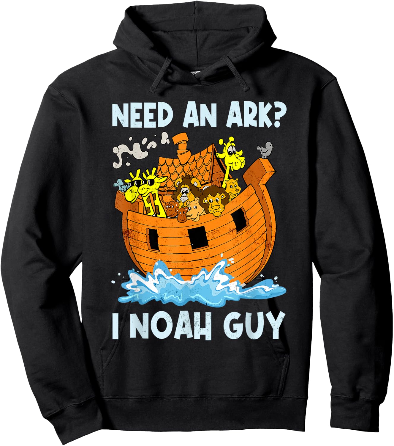 Need An Ark I Noah Guy Retro Christian Religion Bible Verse Hoodie - Hoodie | Black