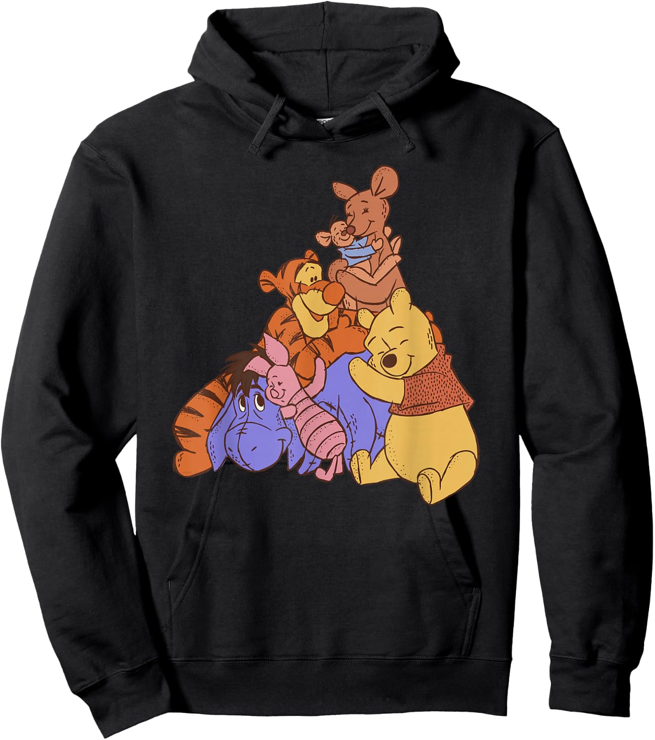 Disney Winnie The Pooh Hundred Acre Kanga Roo Group Hug Small Hoodie - Hoodie | Black