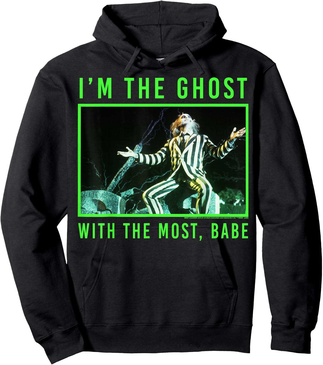Beetlejuice I'm The Ghost With The Most Babe Hoodie - Hoodie | Black
