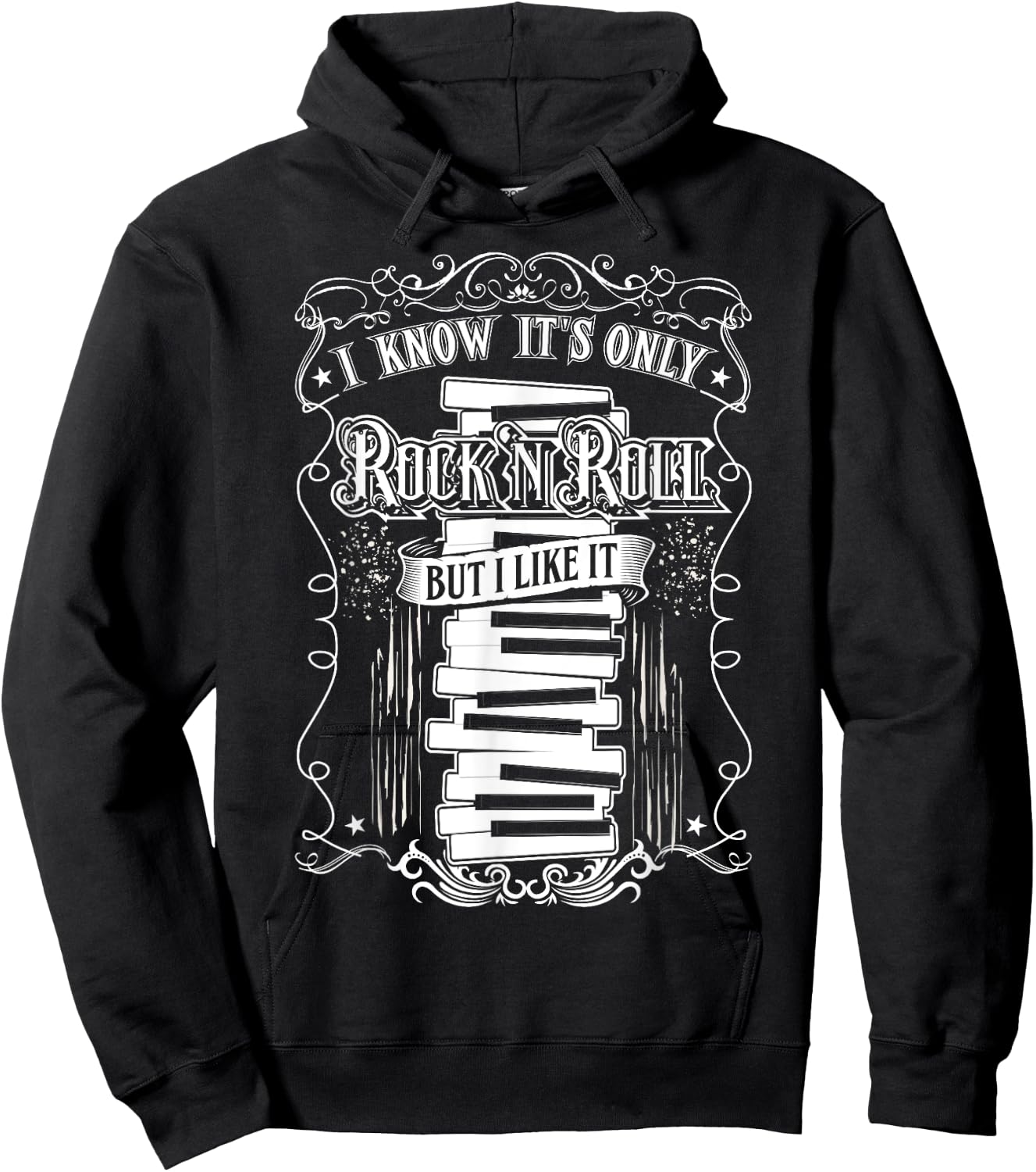 Know It's Rock And Roll But I Like It - Keyboard Hoodie - Hoodie | Black