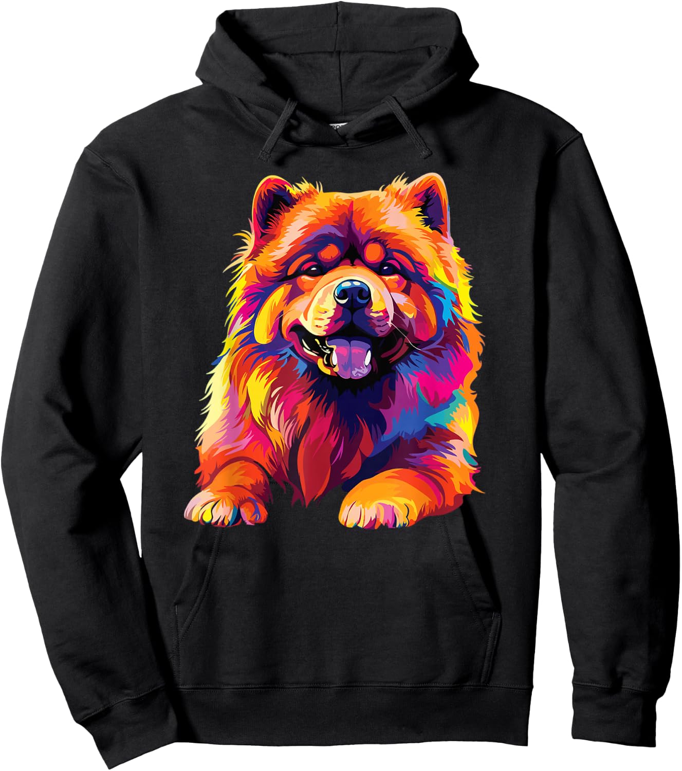 Watercolor Colorful Dogs Chow Chow Hoodie - Hoodie | Black