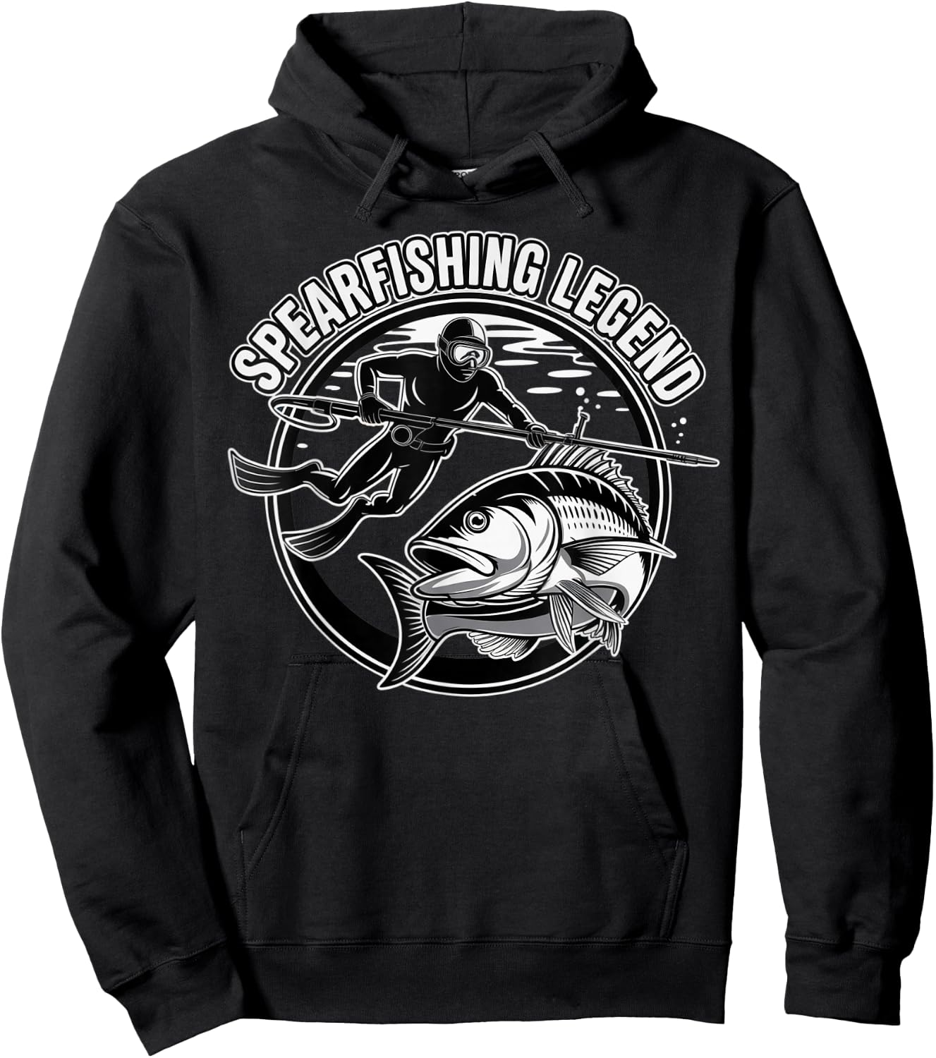 Spearfishing Legend Fisherman Fish Angler Spearfishing Hoodie - Hoodie | Black