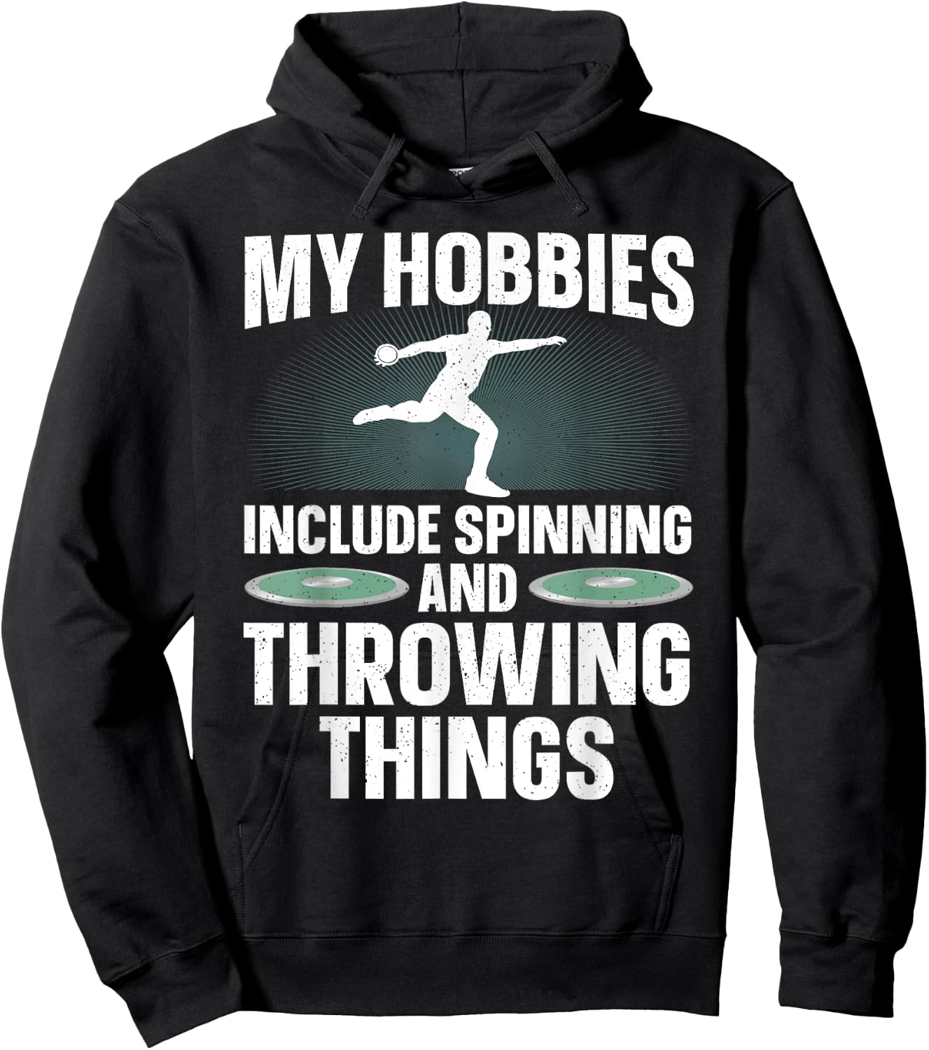 Discus Throwing Art Women Athletics Discus Thrower Hoodie - Hoodie | Black