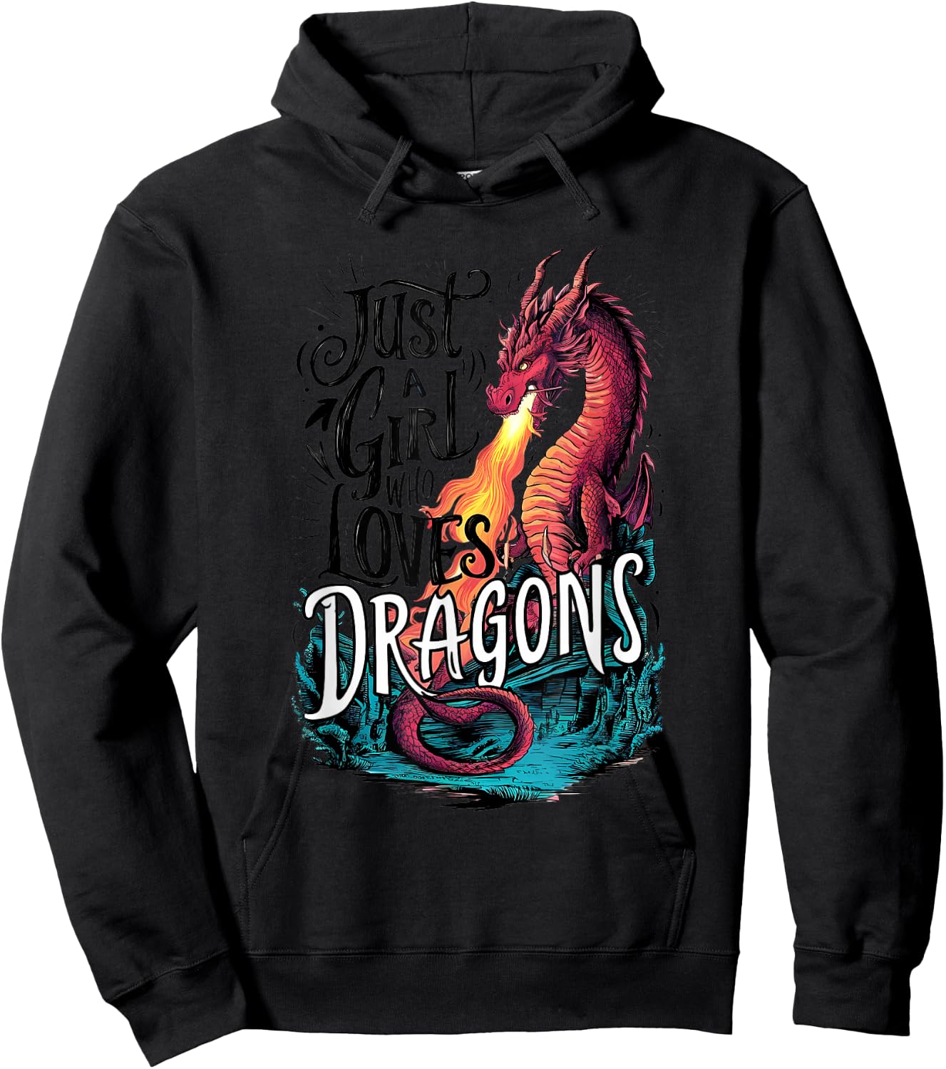 Just a girl who loves Dragons Hoodie - Hoodie | Black