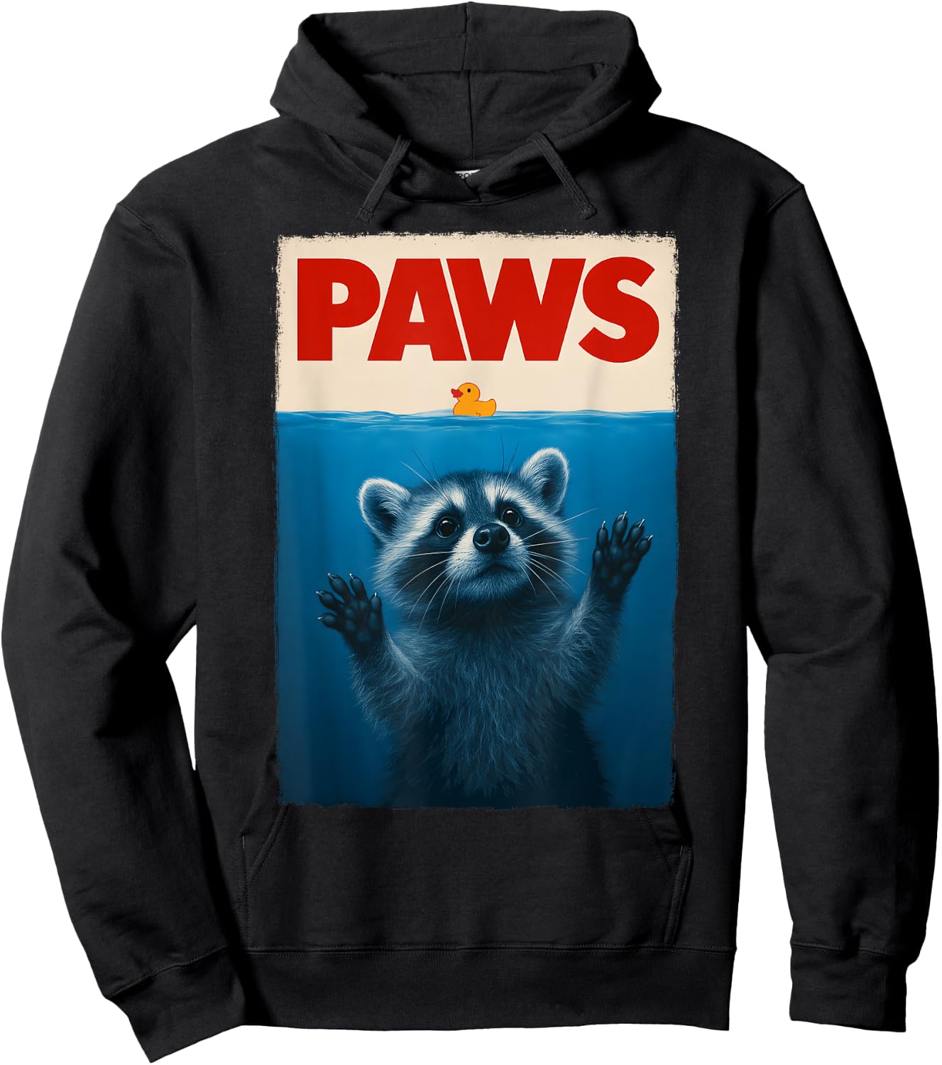 Paws Raccoon Trash Retro Men Kids Women Funny Raccoon Hoodie - Hoodie | Black