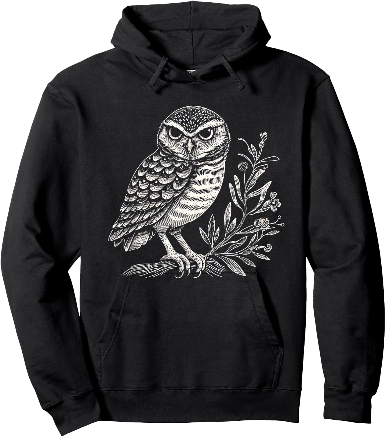 Burrowing Owl Graphic Art Design And Men Hoodie - Hoodie | Black