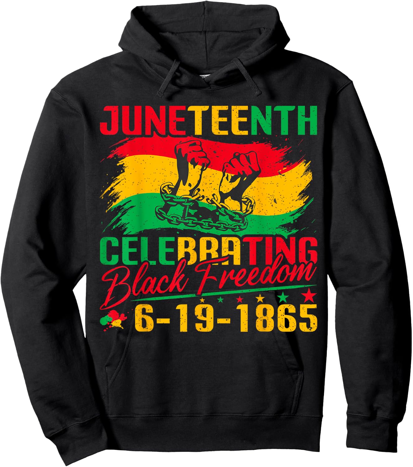 Juneteenth Celebrating Black Freedom 1865 African Women Men Hoodie - Hoodie | Black