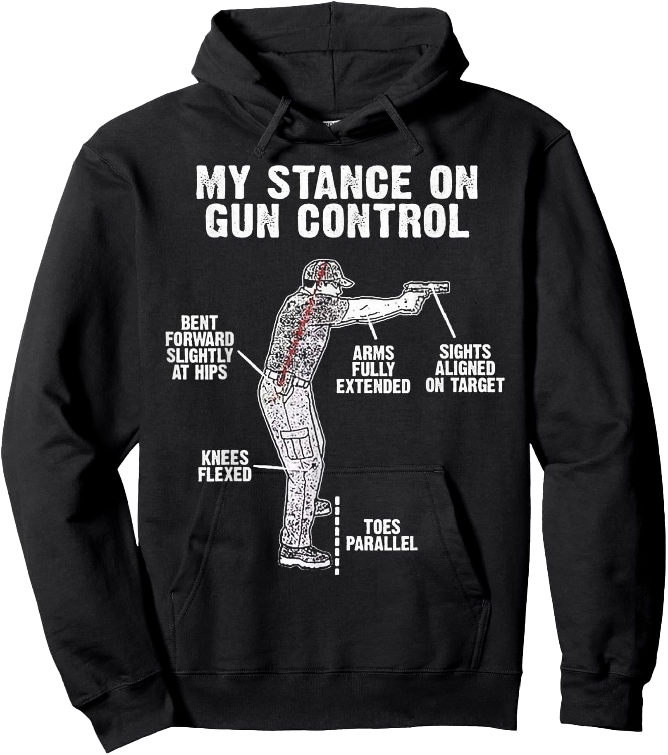My Stance On Gun Control Hoodie - Hoodie | Black