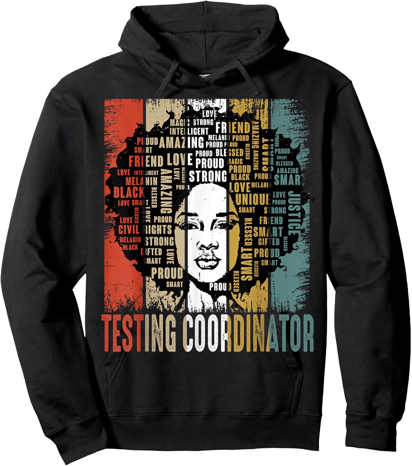 Testing Coordinator Afro African Women Black History Month Hoodie - Hoodie | Black