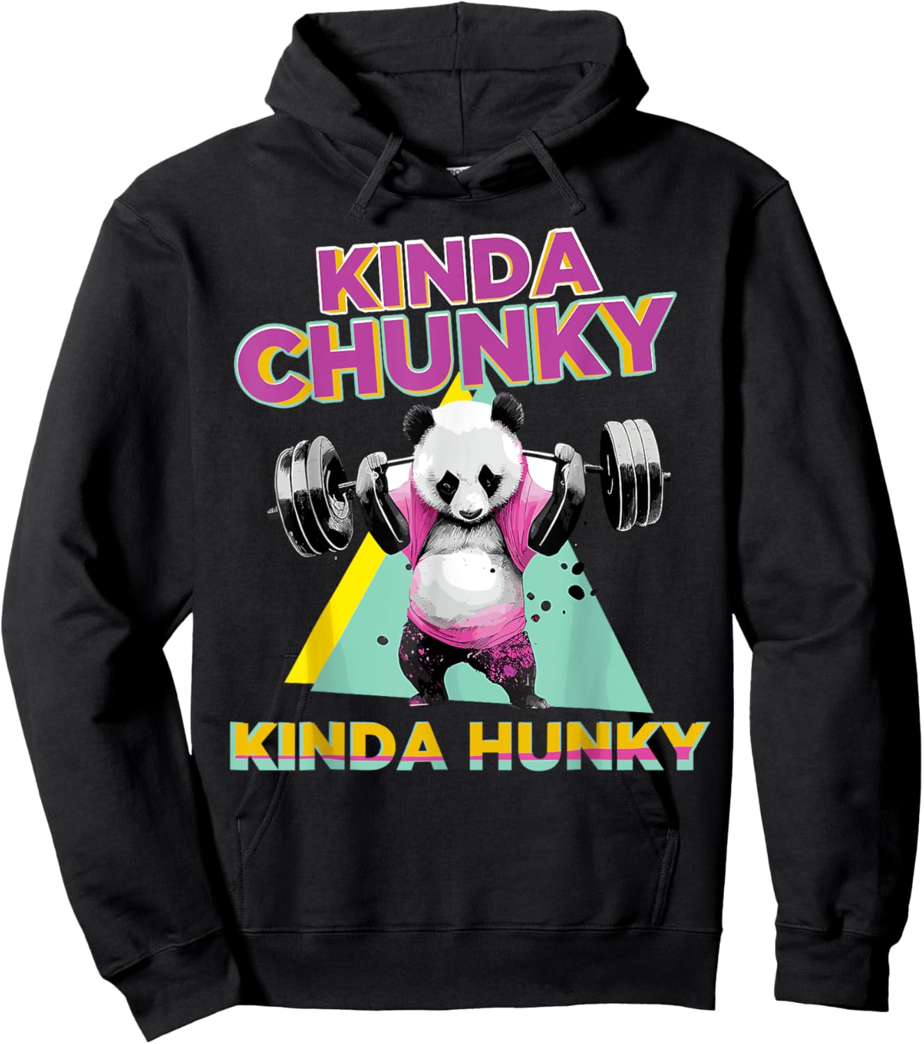 Kinda Chunky Kinda Hunky, Bodybuilding Gym , Small, Black Hoodie - Hoodie | Black