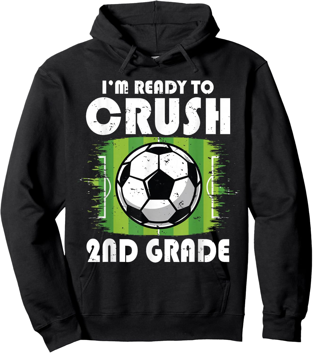 Back to School First Day of 2nd Grade Soccer Boys Kids Hoodie - Hoodie | Black