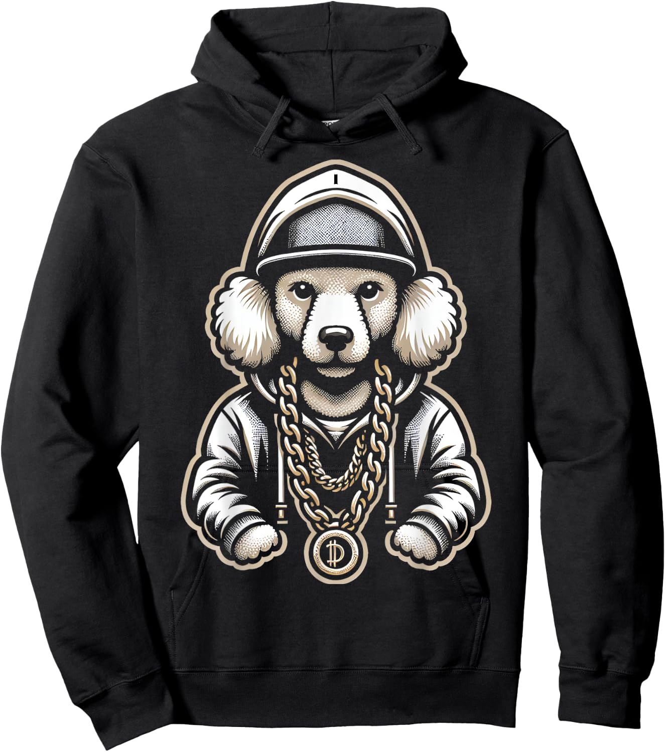 Poodle Gangsta Cool Poodles Hoodie - Hoodie | Black