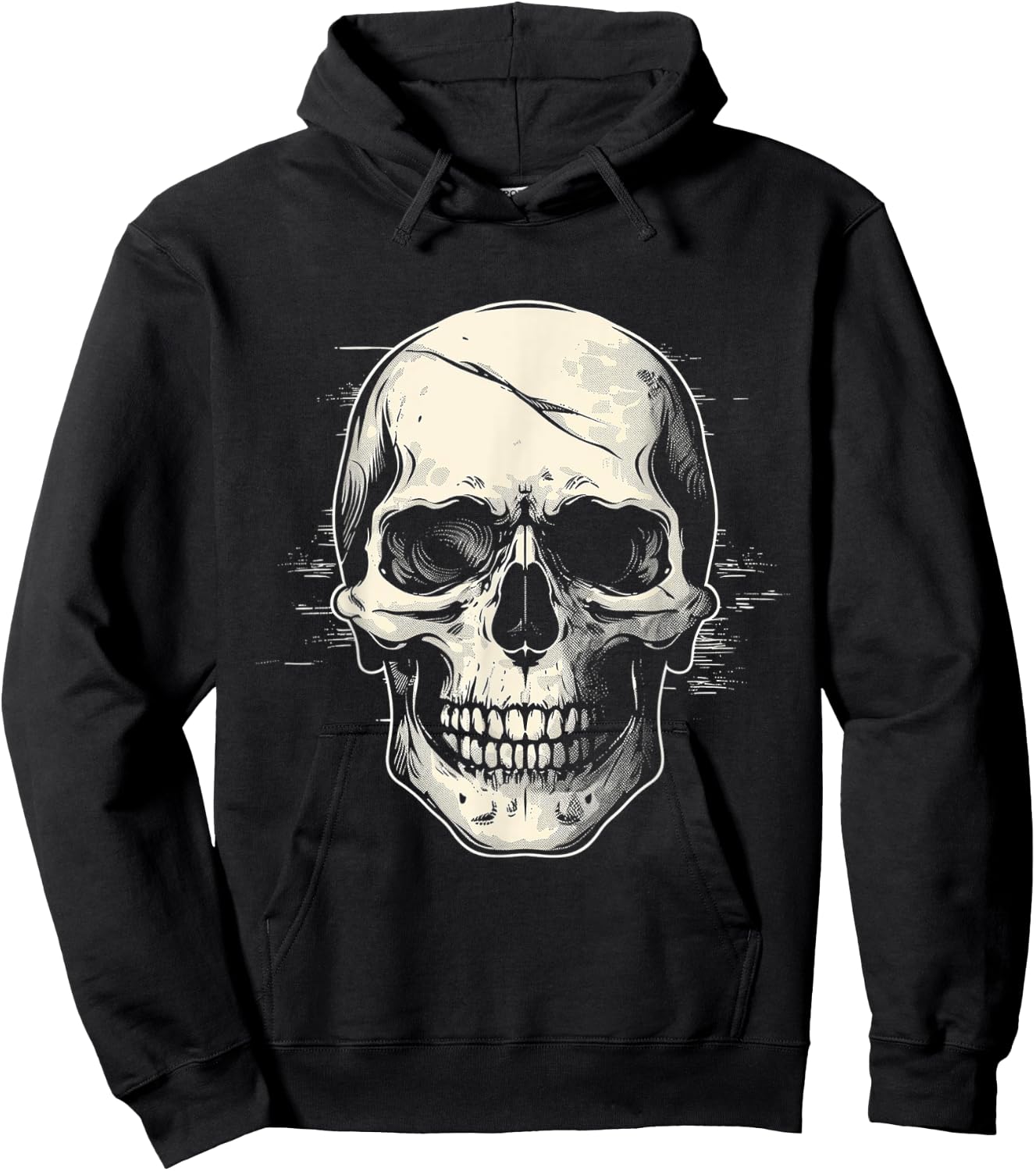 Skull Costume Halloween Spooky Art Skull Hoodie - Hoodie | Black