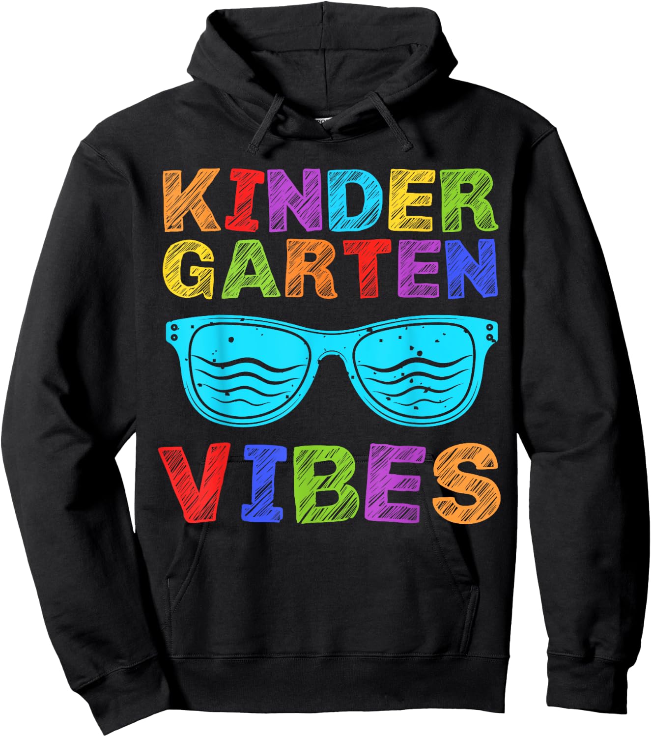Kindergarten Vibes First Day of Kindergarten Back to School Hoodie - Hoodie | Black