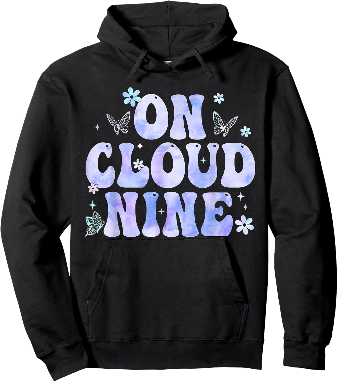 On Cloud Nine 9th Birthday 9 Years Old Birthday Girl Hoodie - Hoodie | Black