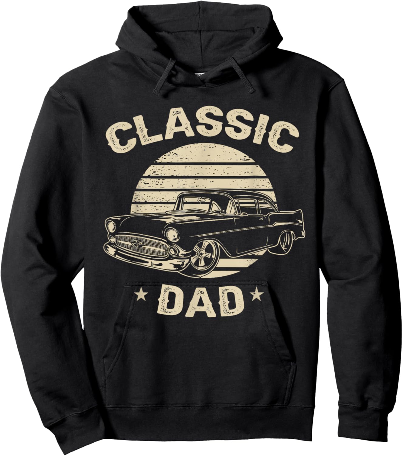 Dad Vintage Retro Classic Funny Car Lover Enthusiast Hoodie - Hoodie | Black