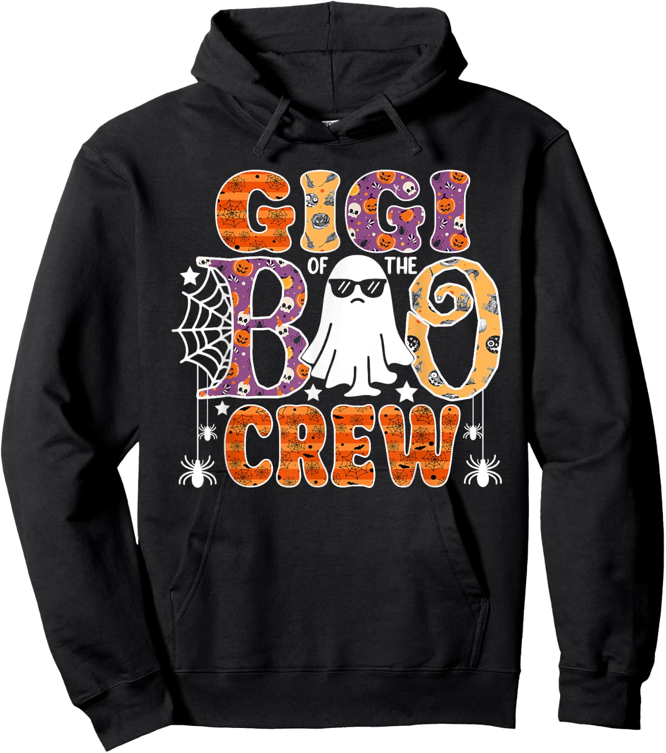 Gigi Of The Boo Crew Funny Halloween Family Matching Hoodie - Hoodie | Black
