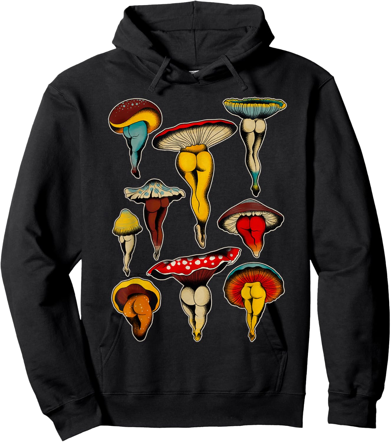 Mushroom Sexy Mycology Fungi Foraging Mushroom Whisperer Hoodie - Hoodie | Black