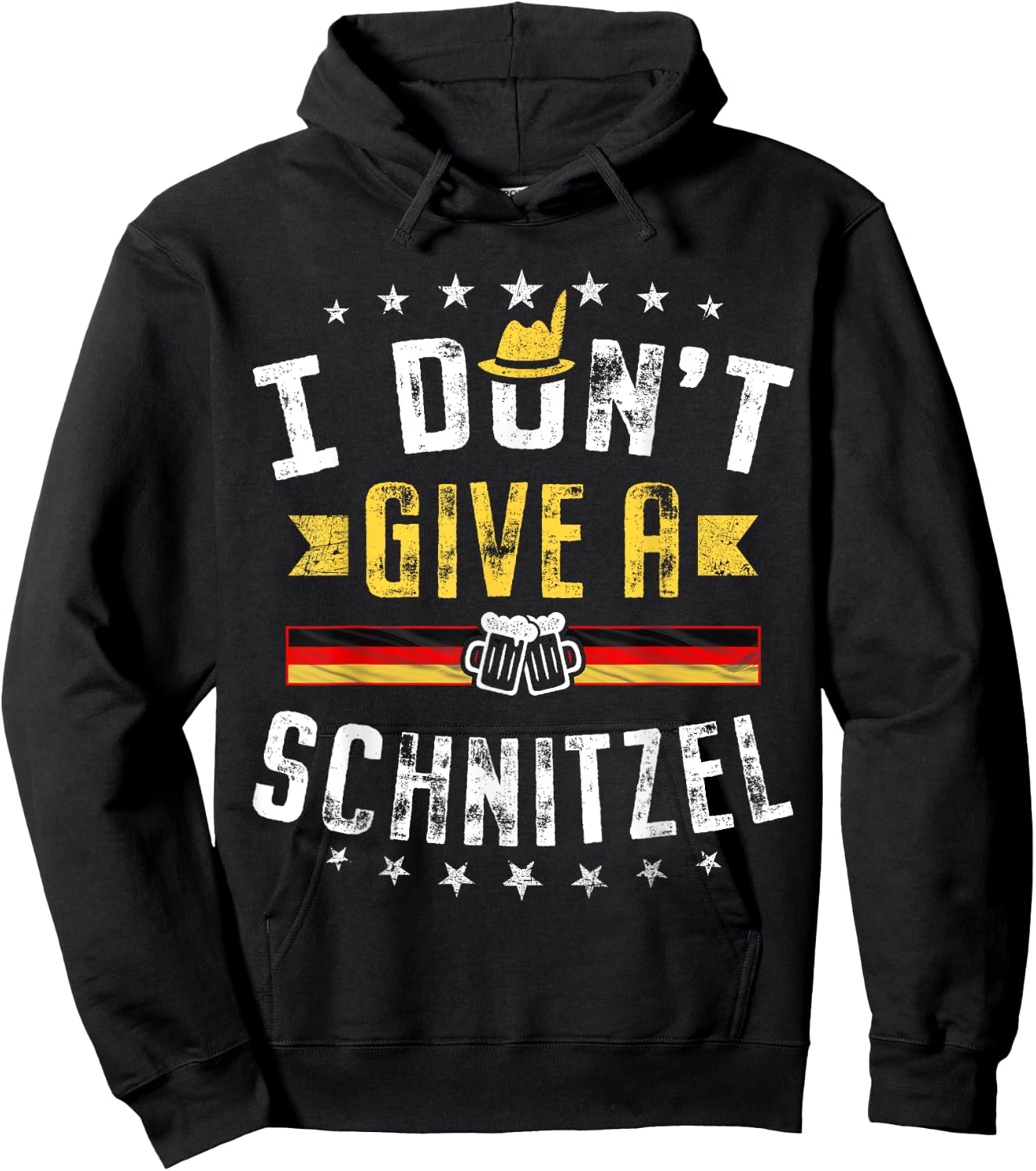 I Don't Give A Schnitzel Funny Lederhosen Gift Oktoberfest Hoodie - Hoodie | Black