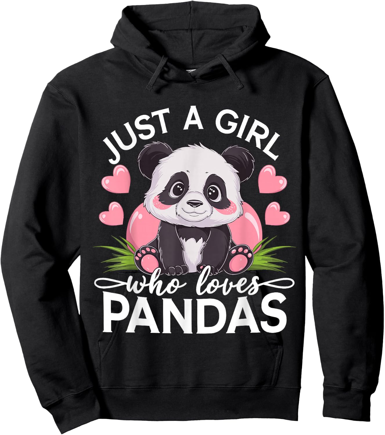 Just A Girl Who Loves Pandas Hoodie - Hoodie | Black
